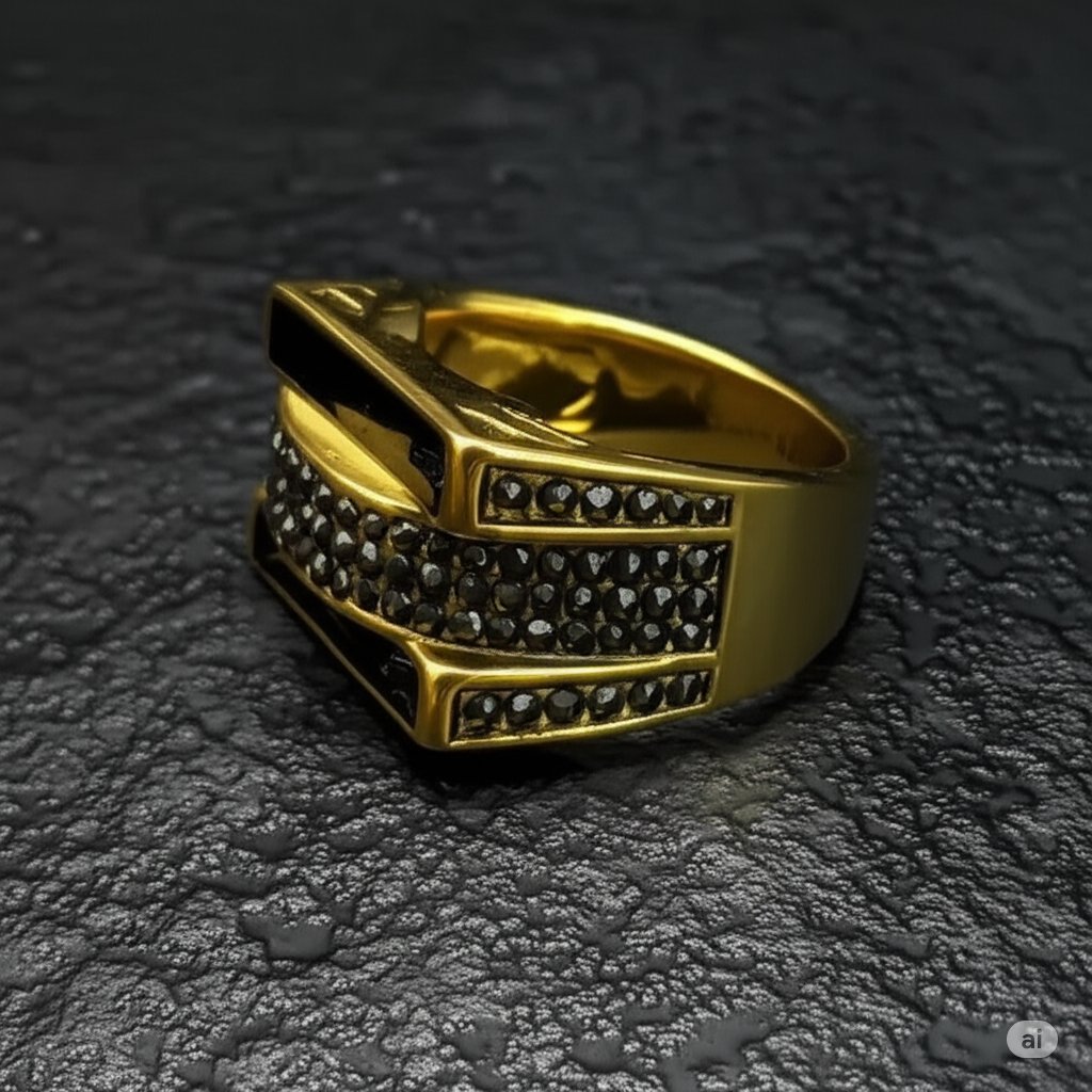 Double Stone Ring For Men