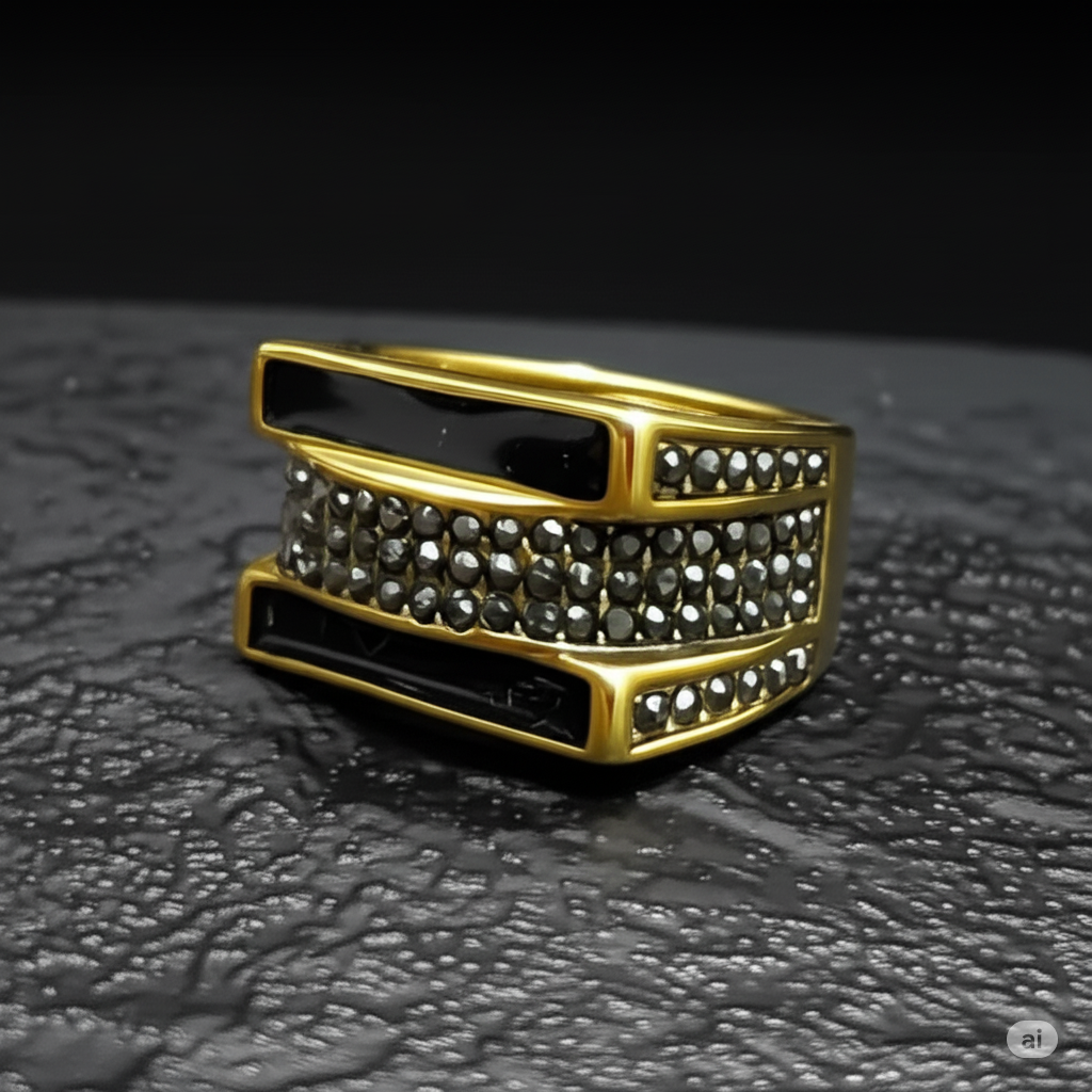 Double Stone Ring For Men