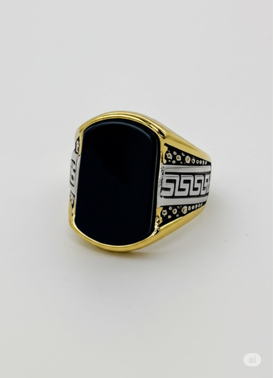 Square Stone Turkish Style Ring For Men