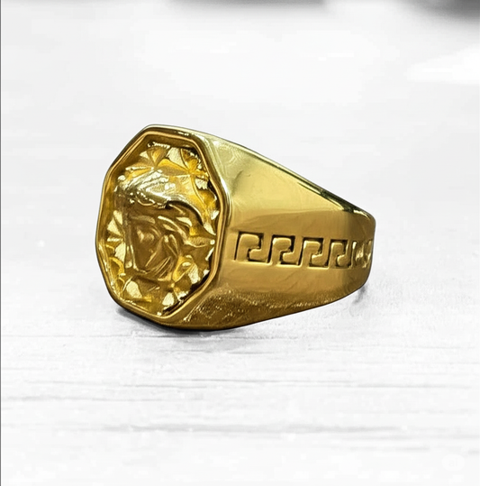 Versace Golden Italian Style Ring For Men