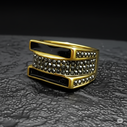 Double Stone Ring For Men