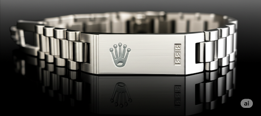 Rolex Luxury Silver Crown Bracelet