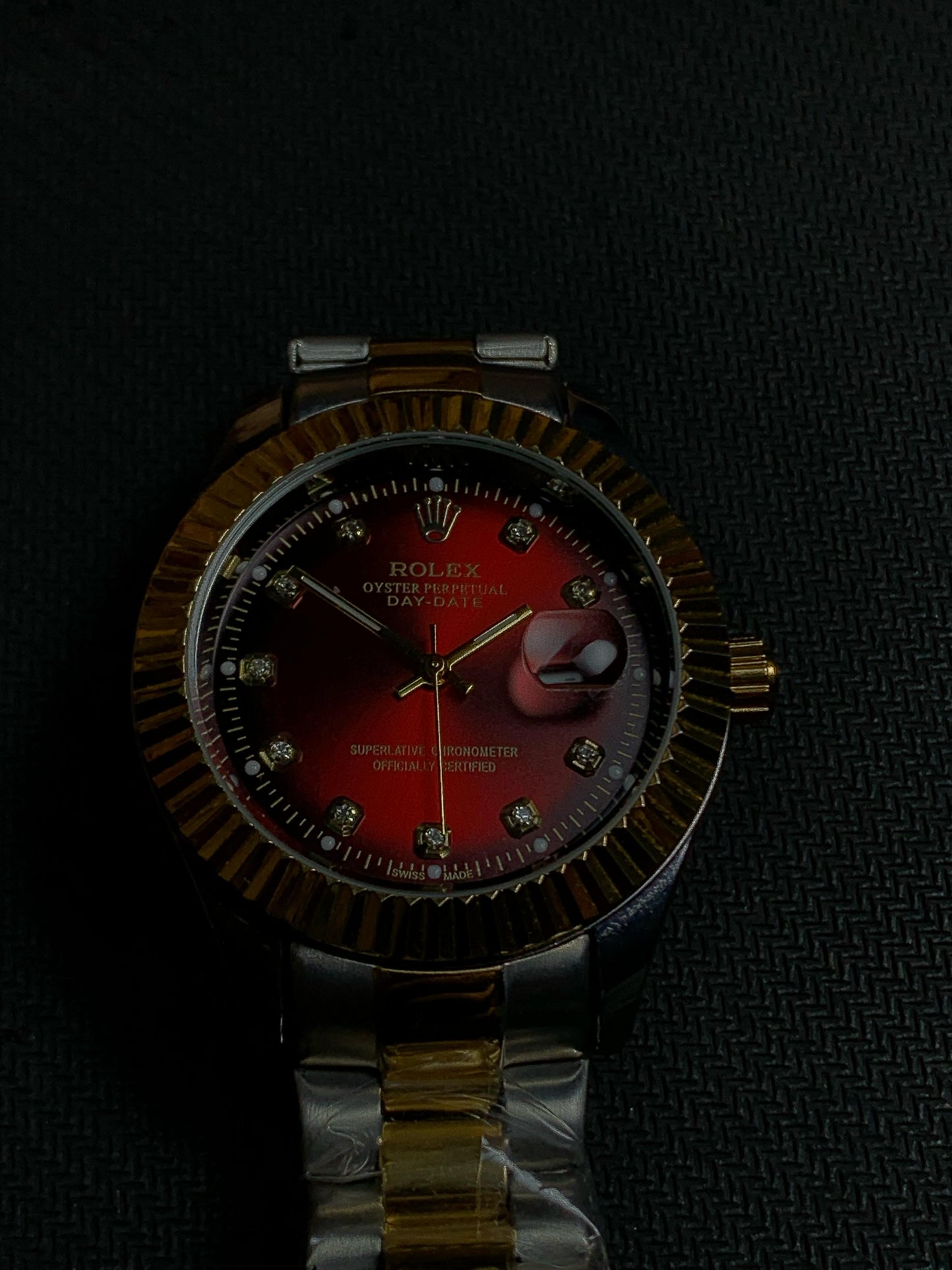 Rolex DateJust With Luxury Red Dial And Multi Straps