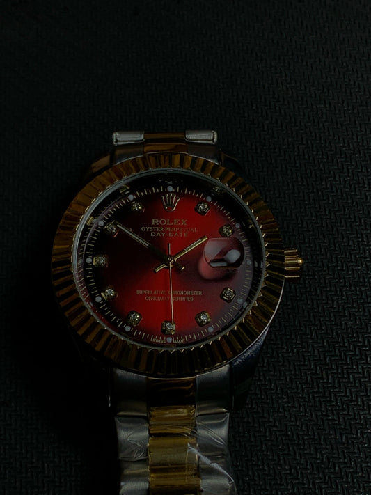 Rolex DateJust With Luxury Red Dial And Multi Straps