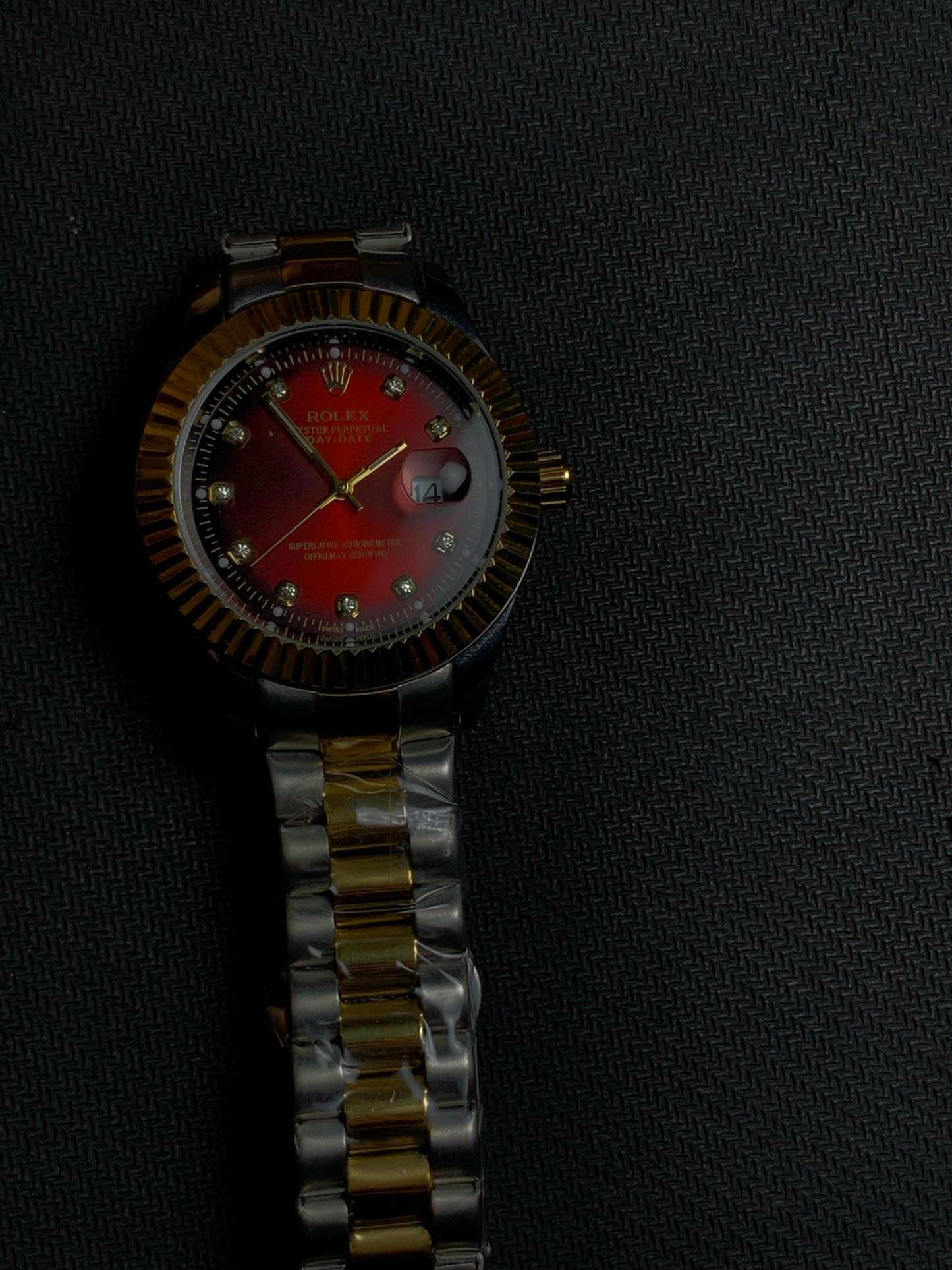 Rolex DateJust With Luxury Red Dial And Multi Straps