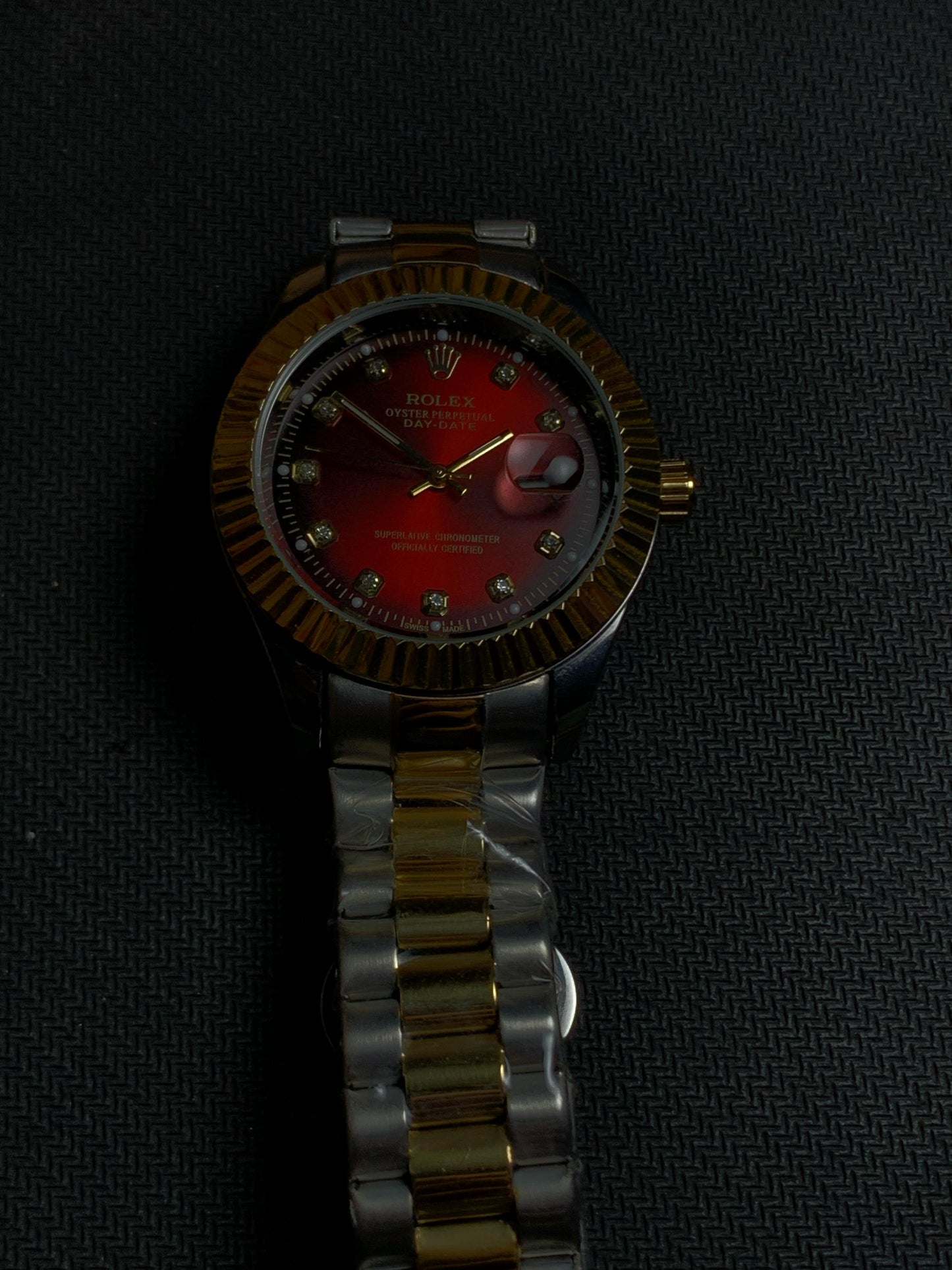 Rolex DateJust With Luxury Red Dial And Multi Straps